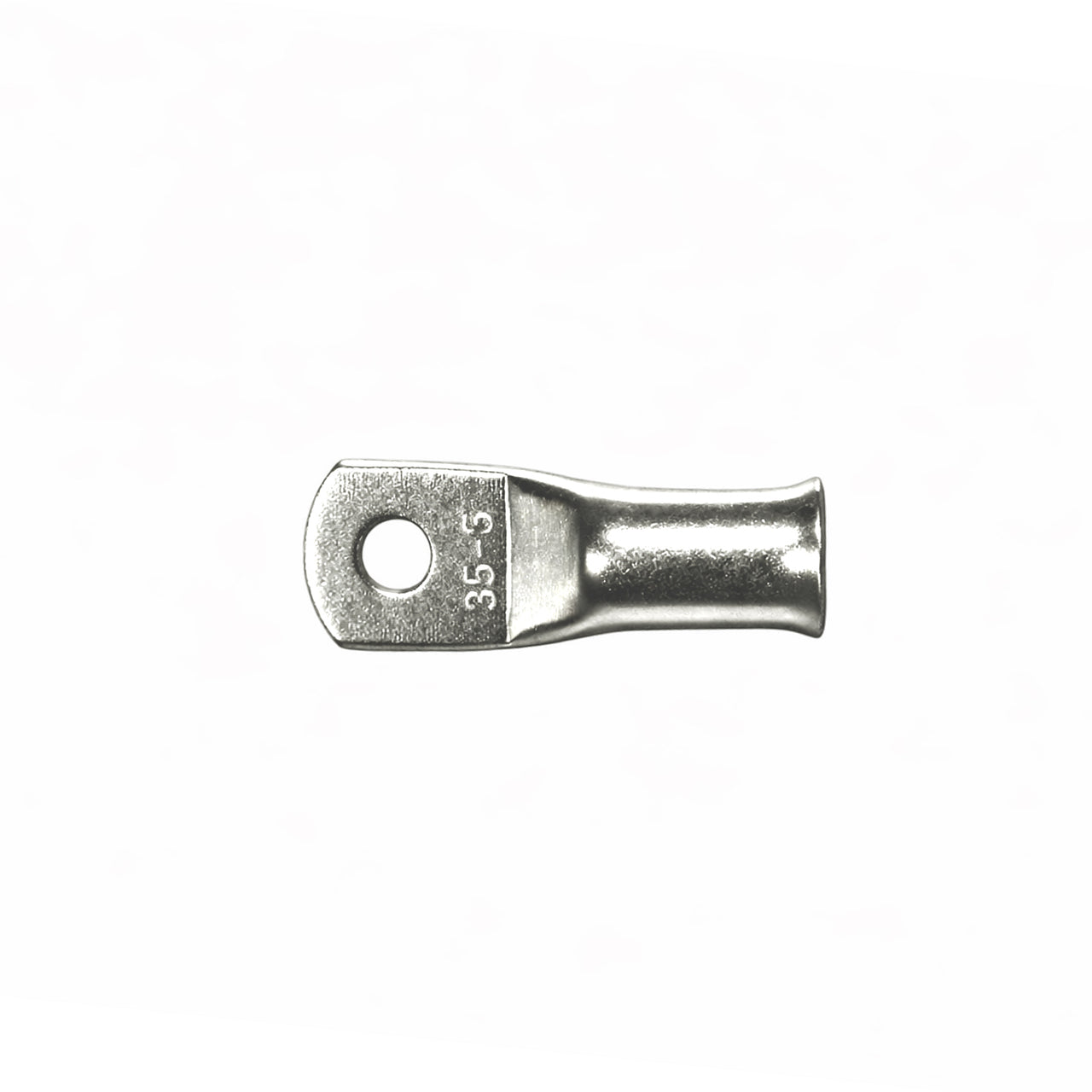 Top-down view of 35mm² M6 copper lug with size identification markings