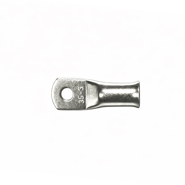 Top-down view of 35mm² M6 copper lug with size identification markings