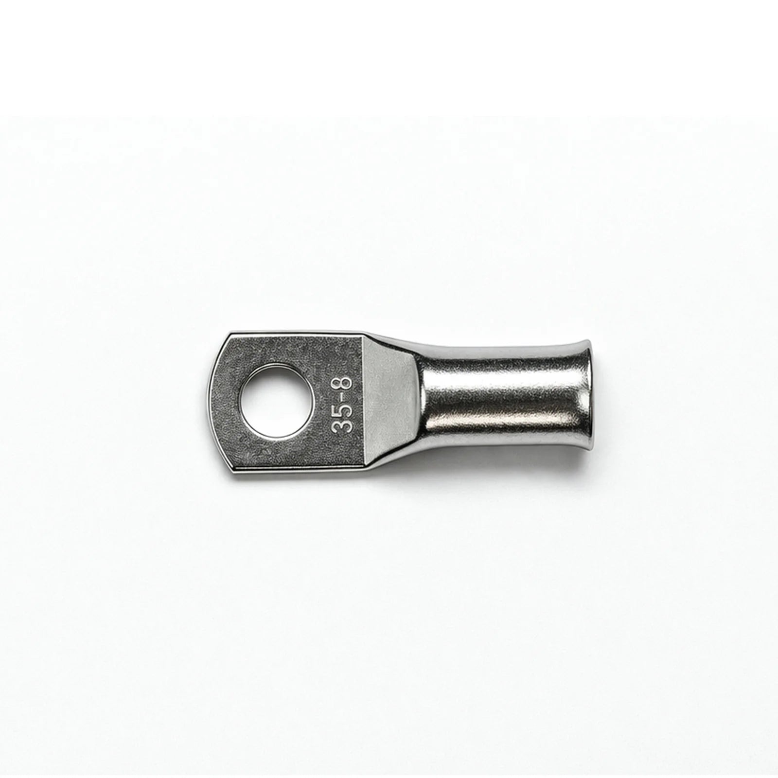 Top-down view of 35mm² M8 copper lug with size identification markings
