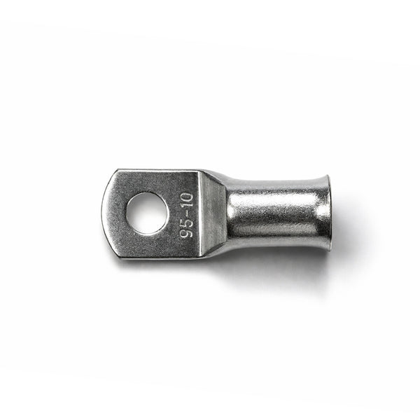 Top-down view of 95mm² M10 copper lug with size identification markings