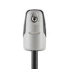 Top view of installed grey horizontal cable seal with black cable
