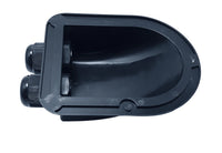 Underside of entry cover displaying perimeter bonding flange and internal locking nuts