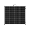 Unfolded 200W solar panel showing monocrystalline cells and black frame