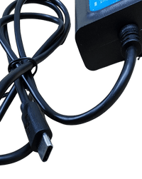 Close-up detail of the USB-C male connector plug