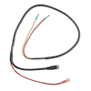 Alternator control cable with pre-terminated wire ferrules, a barrel connector, and a red ring terminal