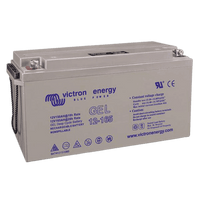 Victron 12V 165Ah Gel deep cycle battery featuring M8 terminals and integrated carry handles