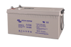 Angled view of 12V 220Ah AGM battery highlighting the integrated rope carry handle