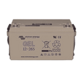 Grey Victron 12V 265Ah deep cycle gel battery with rope handles and M8 terminals