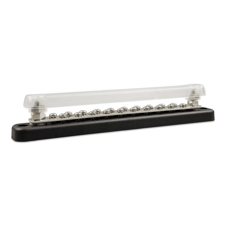 150A busbar with clear protective cover, 20 terminal screws and two main studs
