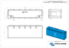 Technical dimensional drawing of Victron 24V 200Ah lithium battery showing length, width and height