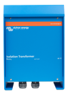 Front view of blue Victron Energy 8000W 230V isolation transformer in aluminium enclosure