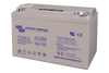 Side perspective of the Victron AGM 12-110 rechargeable battery with M8 terminals