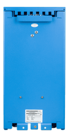 Rear view of the autotransformer with technical specification label and mounting brackets