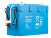 Close-up of integrated BMS communication cables on the 24V 100Ah lithium battery