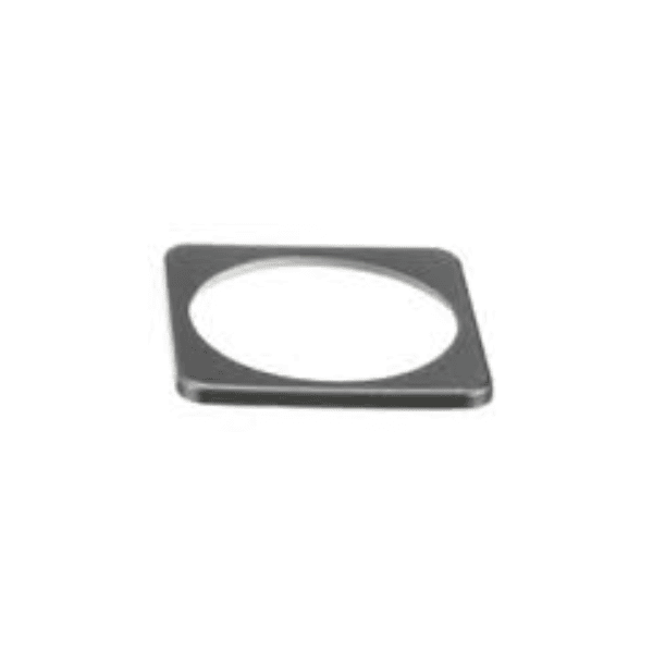 Square plastic bezel accessory for mounting a round Victron battery monitor