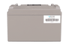 Rear of Victron battery housing showing manufacturer barcode and product label
