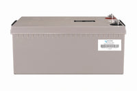 Rear perspective of the battery with product serial number and model identification sticker