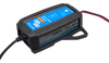 Victron Blue Smart Charger installed inside a black protective rubber bumper