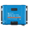 Front view of blue Victron BlueSolar MPPT 150/100 charge controller with terminals and status LEDs