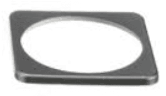 Square grey plastic bezel for flush mounting the battery monitor display