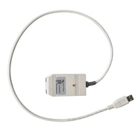 White Victron CAN-USB interface cable with integrated converter box and status LED indicator
