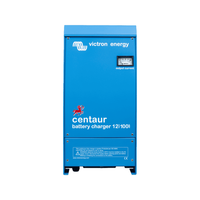Blue Victron Centaur 12V 100A battery charger with analogue ammeter