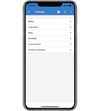 Settings menu in the VictronConnect app for adjusting battery and load parameters