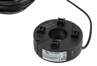 Underside view of current transformer showing mounting clips and Victron Energy identification label