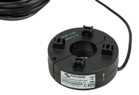 Underside view of current transformer showing mounting clips and Victron Energy identification label