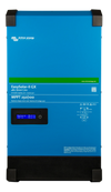 Front view of blue Victron EasySolar-II GX 48/5000 inverter with digital status display