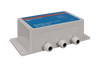 Three-quarter view of the Filax 2 transfer switch showing the depth of the grey ABS enclosure