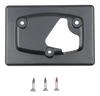 Front view of black wall mount bracket for Victron GX Touch 50 display with three mounting screws