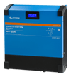 Angled left view of blue Victron Inverter RS 48/6000 Smart Solar unit in steel enclosure