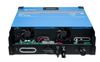 Bottom connection panel of the Victron RS Inverter showing cooling fans and wiring terminals