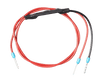 Victron inverting remote on-off cable with red and black wires and blue insulated crimp terminals