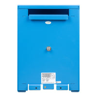 Rear technical label on the isolation transformer showing certifications and serial number