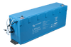 Elevated perspective of the 200Ah lithium battery showing top terminals and enclosure design