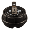 Angled rear view of the 12V power port showing connection terminals and circular plastic housing