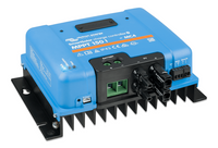 Victron SmartSolar charge controller viewed from below showing terminal layout