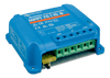 Perspective view of BlueSolar MPPT 75/10 controller showing terminal connections and 20A fuse