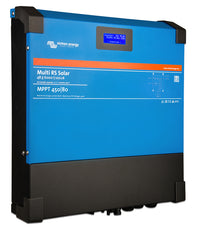 Three-quarter perspective view of the Victron Multi RS Solar wall-mount unit