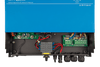Internal wiring compartment of Victron Multi RS Solar showing battery and AC terminals