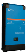 Angled view of the Victron MultiPlus 12V 2000VA inverter charger showing steel and ABS enclosure