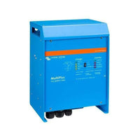 Perspective view of the blue aluminium Victron MultiPlus 12V 3000VA inverter charger