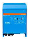 Front view of blue Victron MultiPlus 24V 3000VA inverter charger showing status indicators and main switch