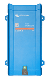Front view of blue Victron MultiPlus 24/800/16 inverter charger with status LED indicators