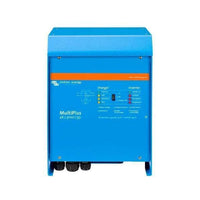 Victron MultiPlus 48/3000/35 inverter charger front view with status LEDs and power switch
