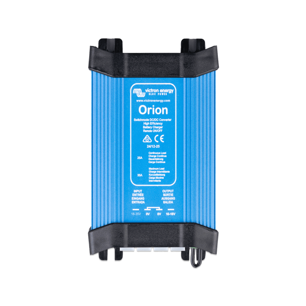 Victron Orion 24V to 12V 25A non-isolated DC-DC converter in blue aluminium housing