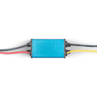 Close-up top-down view of the compact 24V to 12V 5A DC-DC converter