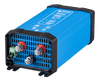 Angled perspective view of the blue Orion 24/12-70 DC-DC converter housing
